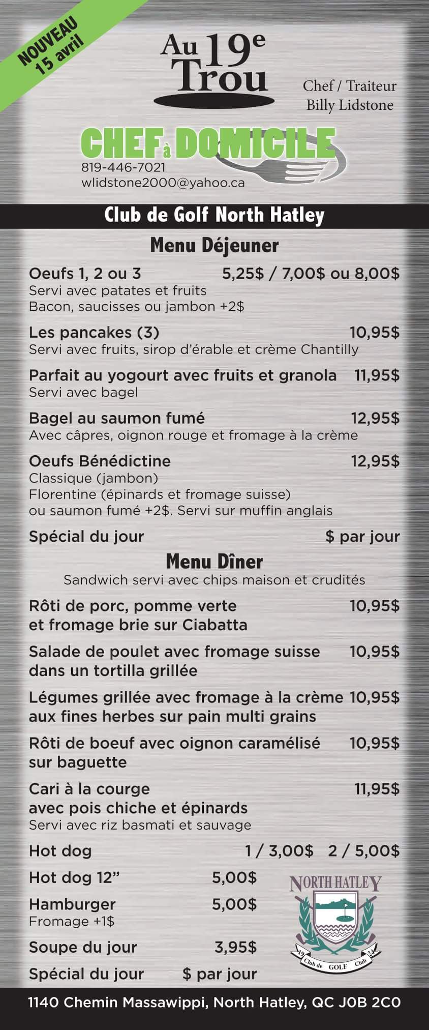 Menu 2018